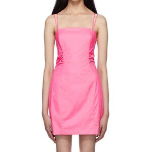 FRAME Pink Tie Back Minidress (Size XS)